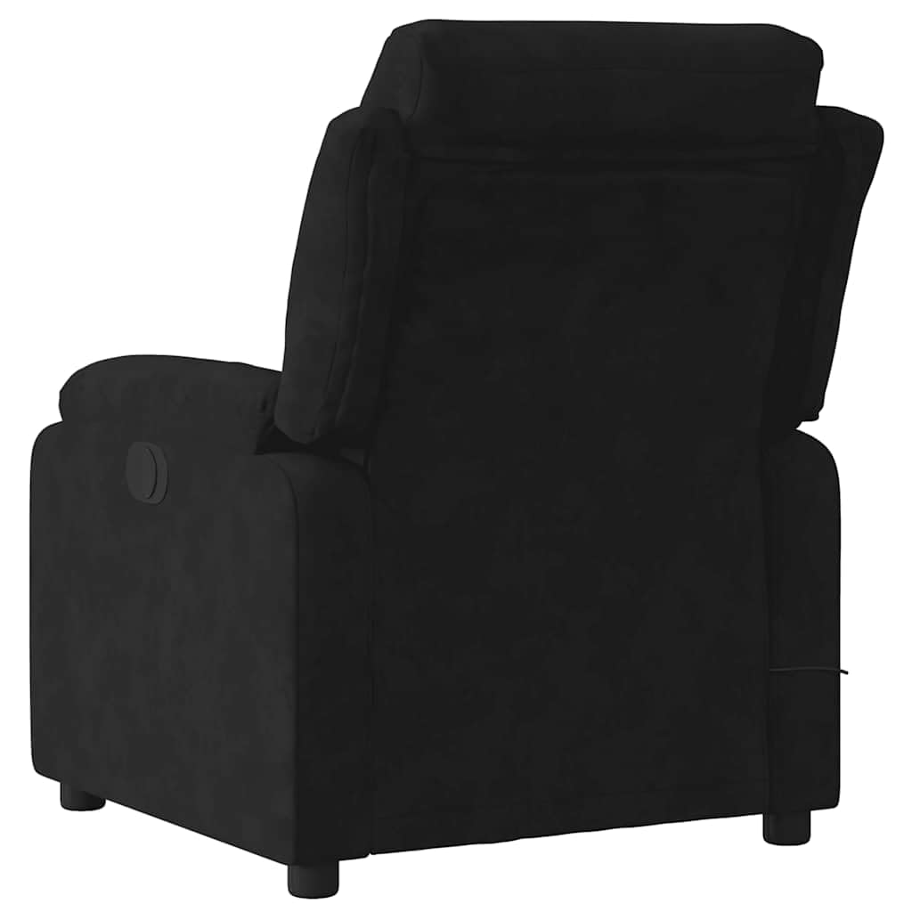 Sillón de Masaje reclinable de Terciopelo Negro