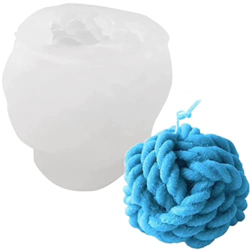 Kerzen Silikonform 3d Cube-silikon-form Diy-kerzen-form Kerzengießform Kerzen Diy-kerzen-form Kerzengießform Silikon 3d Wollball Kerzen Silikonform Für Handwerk Ornamente Fondant Duftkerze(6.5*5.5cm) Cover