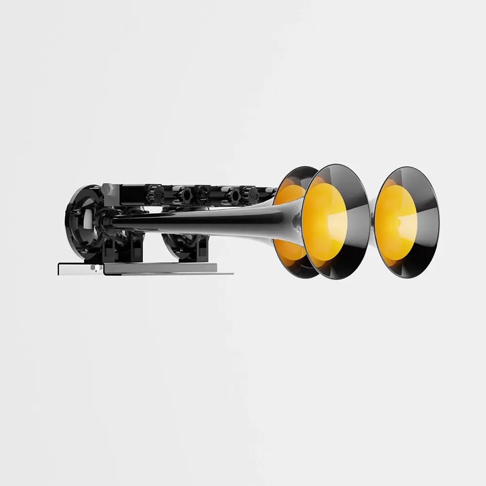 Bocina de aire Musical 12-24 Volts | Baby Shark | Bocinas Musicales | Electrica Universal La Cucaracha 130 dB | 16 Melodies - 3 Super Potente Trompette Klaxon | Para Camion,Coche,Bus,4x4,furgoneta