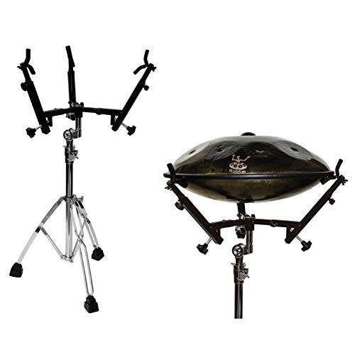 Handpan Djembe Didgeridoo stand, Stainless Steel Handpan Djembe Didgeridoo Display, Heavy Duty (For Handpan)