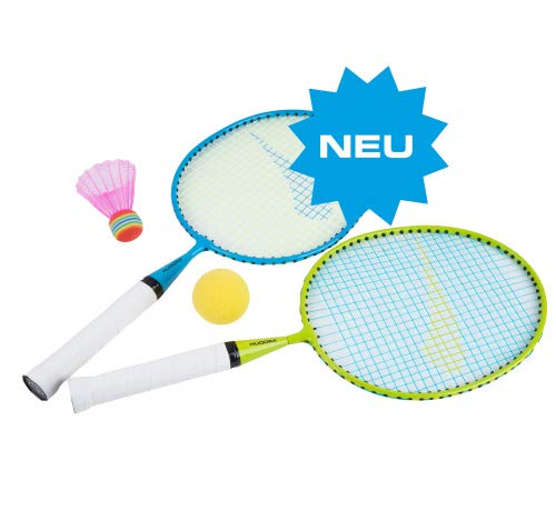 HUDORA Unisex Kinder Federballset Kids, Mehrfarbig, One Size