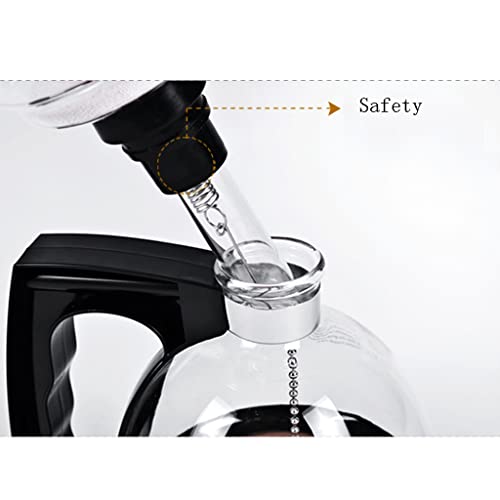 LXX Siphon-Vakuum-Kaffeemaschine Glas elektrischer Siphon-Knopf-Knopf-Betrieb Warmhaltefunktion 500 W 360 ml Manueller… – Bild 6