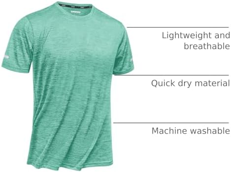TACVASEN Mens Workout Shirts Short Sleeve Athletic Dry Fit Tshirts Shirts Running Gym Crewneck T-Shirts