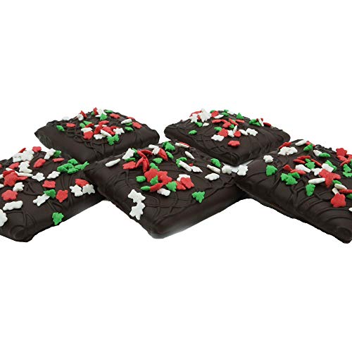 Philadelphia Candies Christmas Happy Holidays Gift, Dark Chocolate Covered Graham Crackers, 6 Ounce