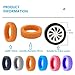 FABWAY 16PCS Luggage Wheel Covers - Upgraded Suitcase Wheels Protector Covers (Orange)