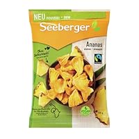 Seeberger getrocknete Ananas ungezuckert - Fairtrade, süßer und fruchtig-aromatischer Snack, sonnengereifte Ananas - 1x100g