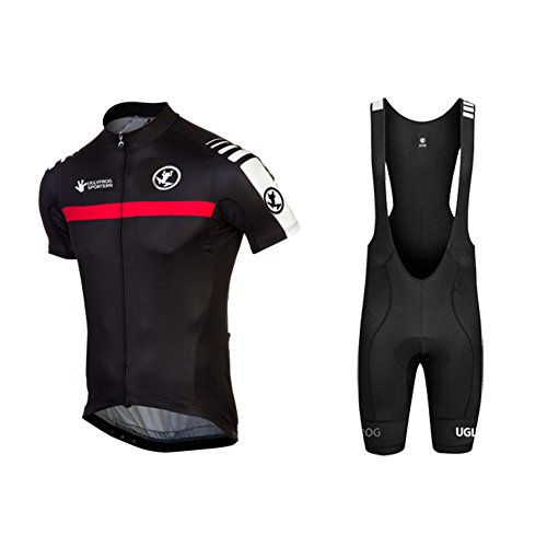 Uglyfrog ESHNE04 Bike Wear Ciclismo MTB Hombres Maillots Sports+Bib Tight Sets Seco y Transpirable de Bicicleta Conjunto de Ropa de Ciclo Jersey de Manga Corta