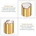 uxcell 12pcs Aluminized Plastic Disc Top Caps, 20/410 Replacement Press Caps Durable Dispensing Lids for Squeeze Bottles, Refillable Bottles, Plastic, Empty, Shampoo Bottles, Gold White