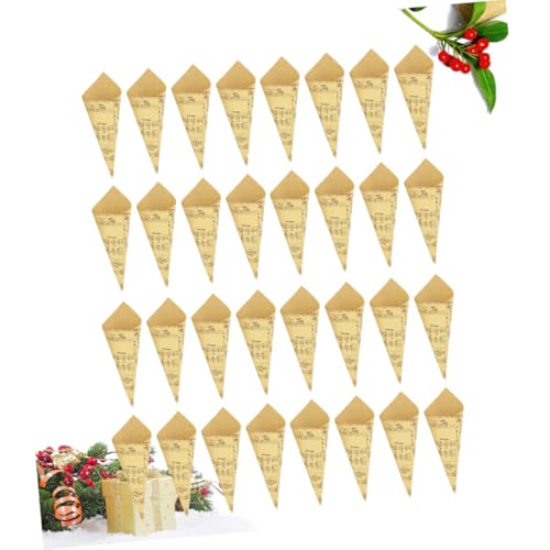 Cônes en papier kraft emballage bouquet GALPADA pour présents et cadeaux d'invités