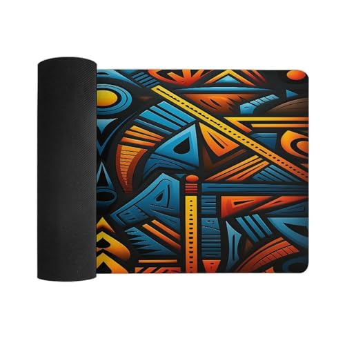 Mouse Pad Grande Estilo Africano Antideslizante Impermeable miniatura 3