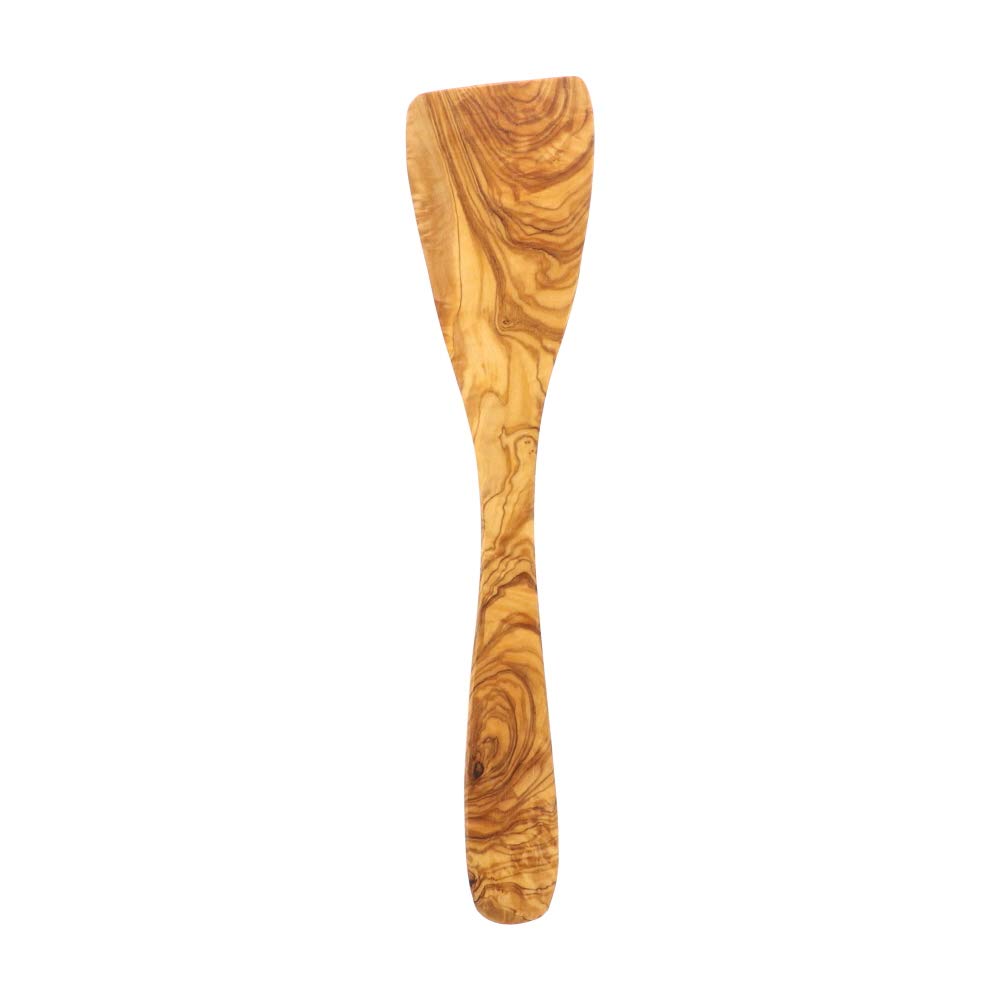 10x HOFMEISTER® Pfannenwender mit geschwungenem Kopf und typischer Olivenholz-Maserung, hergestellt in Handarbeit Familienbetrieben, 30 cm