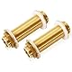 Messing Schottverschraubung G3/4, 10 CM Goldton Tankdurchführung Wassertanks Schlauchadapter Regentonnenverschraubung mit Silikondichtungen für Öffnungen 21-26mm