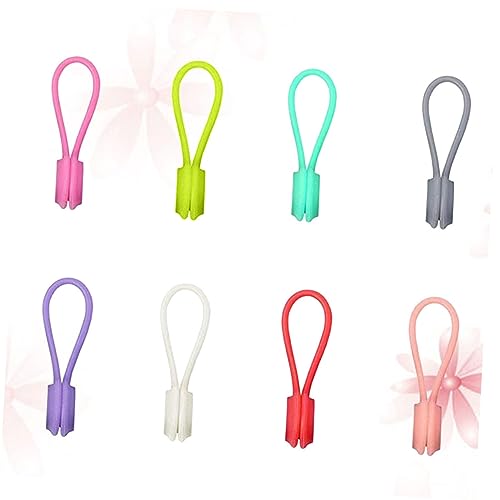 NUOBESTY 8Piezas Enrolladores Magnéticos De Silicona Para Auriculares Organizador De Cables Multiusos Soporte Para Llaves y Marcapáginas Colores Mezclados De Usar