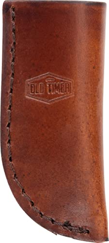 Old Timer LS3 Slip-In Pocket Knife Leather Belt Sheath with Genuine Leather Construction, 3.75in Length, .48 OZ Weight for Safe Folding Knives or Multitool Storage, Ideal or EDC, Camping, and Outdoors