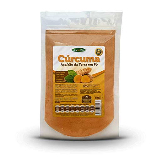 Cúrcuma, Açafrão da Terra em Pó, Pacote 100g, New Labs Vita