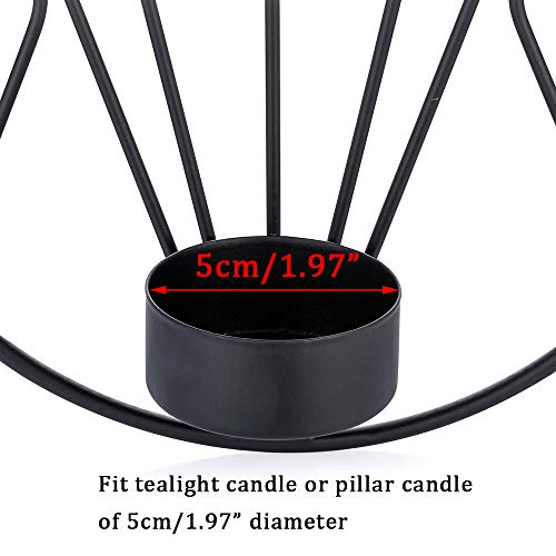 Wall Candle Sconce For Small Pillar Candle, Metal Tealight Holders Wall Decorations For Bathroom Patio Living Room Decoration Black Set Of 2 #TOP5