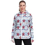 etherspher - felpa con cappuccio per il giorno dell'indipendenza del 4 luglio, con tasche, maniche lunghe, protezione upf 50+, da donna, giacca atletica, per escursioni, all'aria aperta, stripe stars