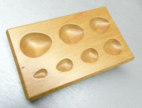 JTS Pear Shape Teardrop Forming Wooden Dapping Block Jewelry Shaping Tool 7 Sizes