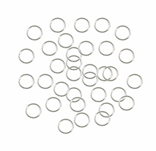 Rockin Beads Soldered Closed 100 Jump Rings, Silver-Plated, 8mm Round, 21 Gauge