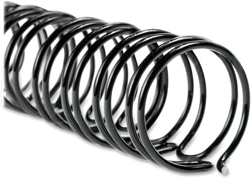 Miniatura 3 de GBC Espinas de encuadernaciónespiralesbobinas, 14 de pulgada de diámetro, capacidad de 40 hojas, paso 31, alambre de unión, negro, paquete de 100