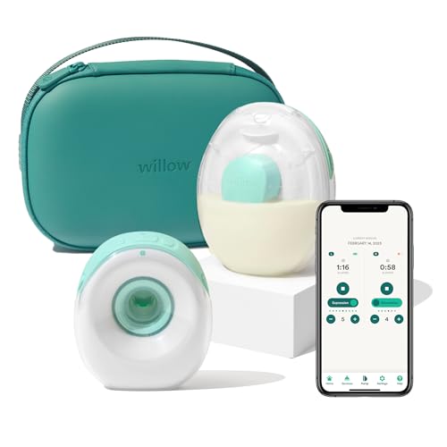 Image of Willow Go - Wearable Breastfeeding Pump and Teal Case - Hands Free Breast Pump
