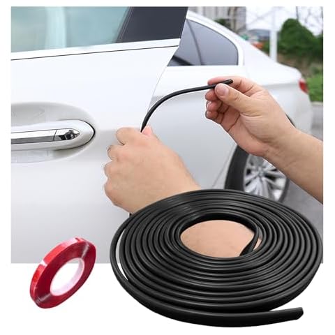 Ziciner Car Door Edge Guards, 16Ft (5M) Auto Edge Trim Rubber Seal Protector with U Shape, Automotive Anti-Collision Door Entry Trim Molding Protection, Universal Fit for Most Car (Black) Cover