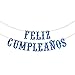 Halawawa Blue Glitter Feliz CumpleaÃ±os Banner - Spanish Happy Birthday Banner, Mexican Fiesta Theme Birthday Party Decorations - Birthday Party Supplies for Men Women Boy Girl