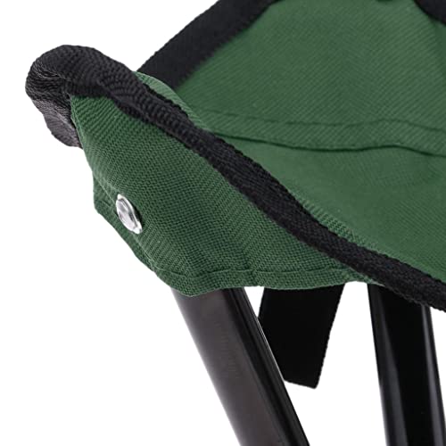 Tabouret pliable camping vert avec structure robuste acier 21x30cm - 8