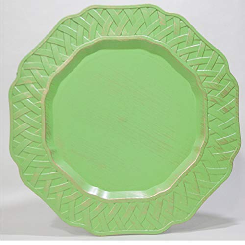 Plato Lunch Arm Company CH161252GR4 verde dorado 33 cm x4 miniatura 2