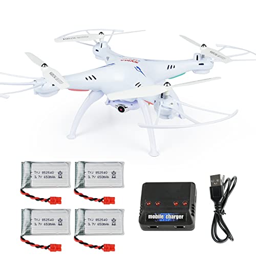 Cheerwing Syma X5SW-V3 WiFi FPV Drone with Camera, 4pcs 650mAh Batteries and 4-in-1 Charger