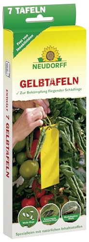 Preisvergleich Produktbild Neudorff Gelbtafeln (kleinformatig) Gegen kleine Fliegende Schädlinge wie Trauermücken und Weiße Fliegen, insektizid frei, geruchlos, 7 Stück