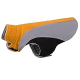 Lelepet Fleece Dog Jacket, Apparel for Cold Weather, Reversible Soft Warm Dog Coat with Leash Hole,