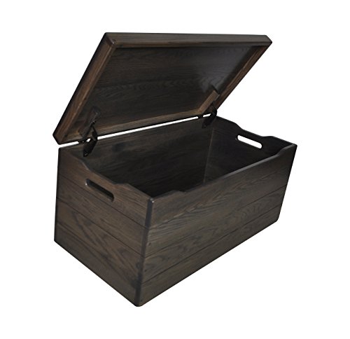 36-Wooden-Storage-Chest–Handmade-Amish-Hope-Chest–Storage-Trunk-wAnti-Slam-Hinges–Solid-Wooden-Chest-wHandles–Clothing-Keepsake-Blanket-Chest-Oak-Wood-Antique-Slate-Stain-36 36 Wooden Storage Chest–Handmade Amish Hope Chest–Storage Trunk wAnti Slam Hinges–Solid Wooden Chest wHandles–Clothing Keepsake Blanket Chest Oak Wood Antique Slate Stain 36