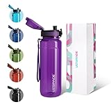 UZSPACE Trinkflasche 500ml / 750ml / 1000ml, Trinkflasche Kinder Auslaufsicher...
