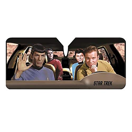 Star Trek Car Windshield Sun Shade - Universal Standard Size - Novelty Vehicle Accessory - Licensed SciFi And Pop Culture Merchandise - Perfect Gift For Birthdays, Holidays, Graduation, And More