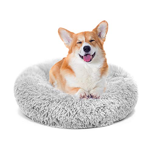 MMTX Cama Perros Redonda Cojín Gatos Sofá para Perros Donut Suave Cama Mascotas Calentito Lnvierno Felpa Gato Dormido Cama Pequeña Perro Cama Lavable Resbalón Prueba