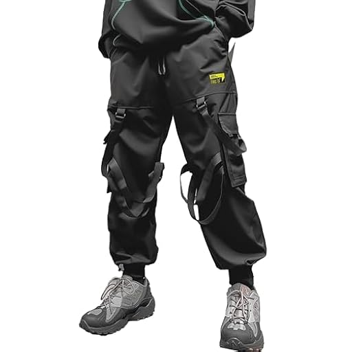 XYXIONGMAO Cyberpunk Techwear - Pantalones cargo para hombre, holgados, ropa de calle, pantalones japoneses para hombre, pantalones casuales de moda para hombre, Negro, Large | Ya disponible en tu tienda friki favorita! En mundofriki.es!