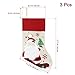 Unomor Christmas Stockings 3 Pack 18 inches Large Xmas Stockings Set with 3D Santa Snowman Reindeer for Christmas Tree Decorations Holiday Party Decor Gifts