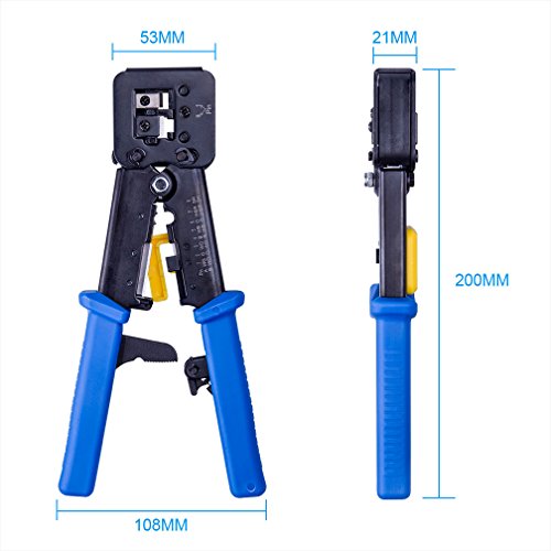 10Gtek Rj45 Crimp Tool Ethernet Connector Crimper Cutter Crimping Wire Cable Stripper Stripping Blades #TOP6