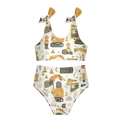 KLL Building People Construction Girl 2 Piece Bikini Sets Scoop Neck Beach Swimsuit Swimsuit3