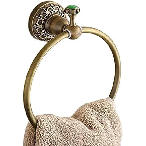 Beelee Wall Mounted Towel Ring/Towel Holder,Solid Brass Construction, Antique Bronze Finish,Bathroom Accessories Cover