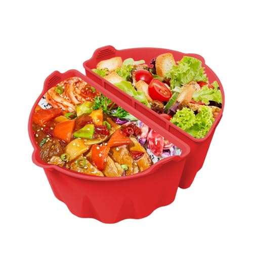 Fundas para Olla de Cocción Lenta | Para Vajilla Ovalada De 6-7 Litros - Funda de Silicona Reutilizable para Olla de Cocción Lenta | Para Tomate Pollo Camarón Pescado Patata Verduras Sopa