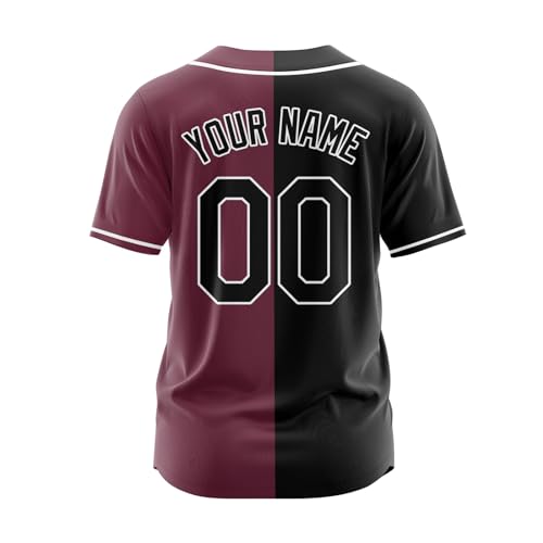 Custom Split Baseball Jersey Personalized Sports Jerseys Stitched/Printed Name Number for Men/Women/Youth/Kids miniatura 3