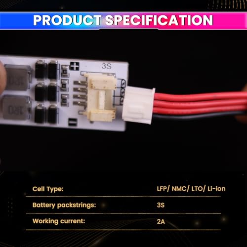 Image of amiciSolar 3S 2A Active Balancer Board for LFP LiFePO4 Lithium Li-ion Lipo LTO Battery Packs - Inductive Energy Equalization for 3.0V~4.2V Cells, Efficient Voltage Balancing