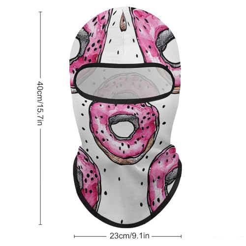 Balaclava Face Mask for Men Women Peach Donut Pattern Full Mask for Outdoor Sport Cycling Fishing Cap miniatura 2