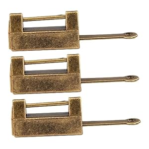 Angoily Vintage Brass Keyed Padlock Set
