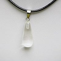 Pendentif Goutte En Obsidienne Noire Naturelle - 23mm - Pierre De Protection