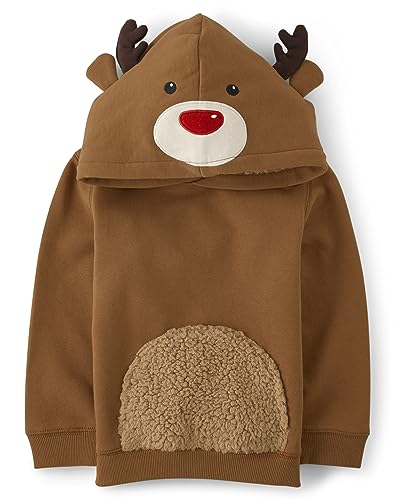 Gymboree Boys And Toddler Long Sleeve Hoodie Sweatshirt, Reindeer, 5T (3033381) #TOP6
