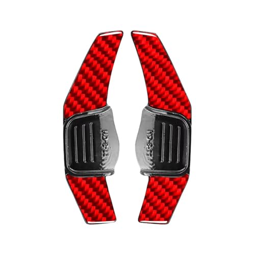 �Ԃ̃p�h���V�t�^�[ Compatible With Kia For K7 2014 2015 2016 For Ceed SW GT 2013-2018 �ԗp�X�e�A�����O�z�C�[���V�t�^�[�p�h���G�N�X�e���V���� �J�[�{���t�@�C�o�[(Carbon Red)