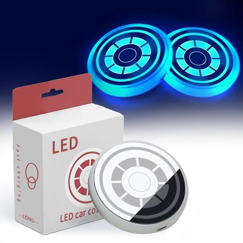 2PCS Car Cup Holder, Auto LED Cup Coaster Lights, Car Decoration Accessories